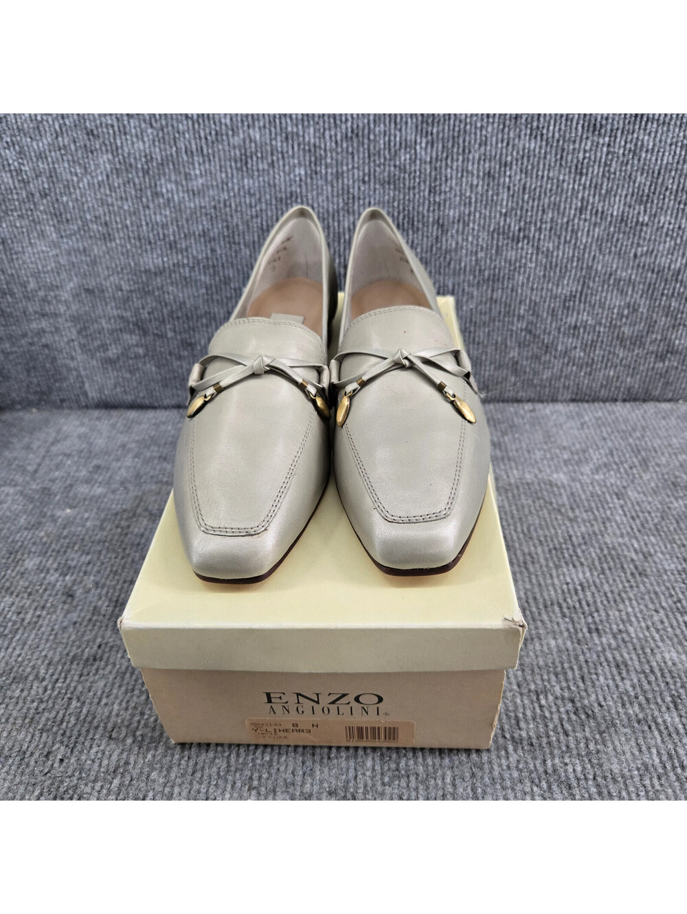 Enzo Angiolini Y-Linear3 Chrome Loafer Shoes 8N